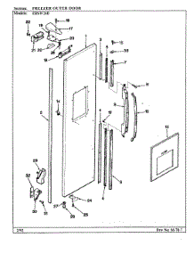 03 - Freezer Outer Door parts for Maytag Refrigerator ERSW24B / BM86A from AppliancePartsPros.com