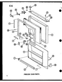02 - Fz Door Parts parts for Amana Refrigerator ESBFC16C-A / P6023519W A from AppliancePartsPros.com