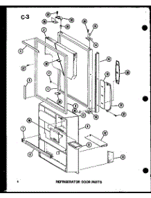 08 - Ref Door Parts parts for Amana Refrigerator ESBFC16C-A / P6023519W A from AppliancePartsPros.com