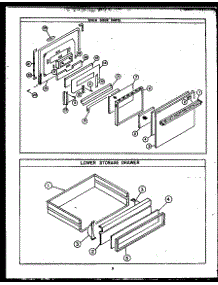 04 - Oven Door Parts parts for Amana Range ESD343 from AppliancePartsPros.com