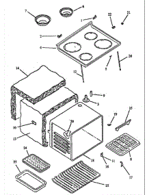 05 - Main Top And Oven Assy parts for Amana Range ESF34002LG / P1142613NLG from AppliancePartsPros.com