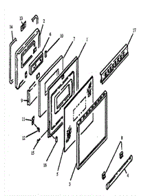 05 - Oven Door parts for Amana Range ESF34002WG / P1142613NWG from AppliancePartsPros.com