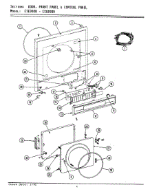 09 - Door, Frt & Cntrl Pnl Ese9900 & Esg9900) parts for Maytag Washer Dryer Combo ESG9900 from AppliancePartsPros.com