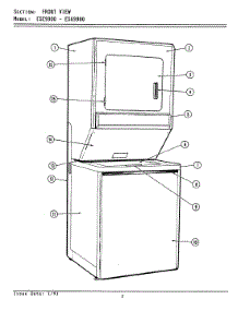 10 - Front View (Ese9900 & Esg9900) parts for Maytag Washer Dryer Combo ESG9900 from AppliancePartsPros.com