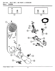 12 - Inlet Duct, Gas Valve & Ext. (Esg9900) parts for Maytag Washer Dryer Combo ESG9900 from AppliancePartsPros.com