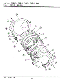 20 - Tumbler (Frt & Back) (Ese9900 & Esg9900) parts for Maytag Washer Dryer Combo ESG9900 from AppliancePartsPros.com