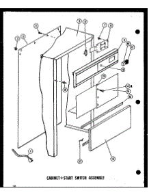 02 - Cabinet + Start Switch Assy parts for Amana Compactor ESMC-1 / P1801102T from AppliancePartsPros.com