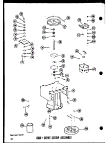 04 - Ram + Drive Screw Assy parts for Amana Compactor ESMC-1-C / P1801106T C from AppliancePartsPros.com