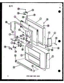 04 - Upper Door Parts (Esr) parts for Amana Refrigerator ESR12E-G / P7395329W G from AppliancePartsPros.com