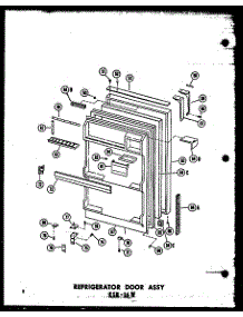 04 - Ref Door Assy Esr-16W parts for Amana Refrigerator ESR-16W-A / P6030342W A from AppliancePartsPros.com