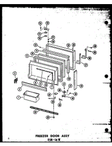 02 - Fz Door Assy Esr-16W parts for Amana Refrigerator ESR-16W-AG / P6030304W G from AppliancePartsPros.com