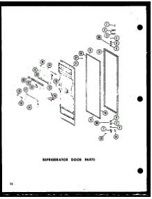 12 - Ref Door Parts parts for Amana Refrigerator ESR22D / P7390020W from AppliancePartsPros.com