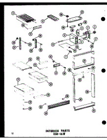 05 - Interior Parts parts for Amana Refrigerator ESRC316B-A / P7350001W A from AppliancePartsPros.com