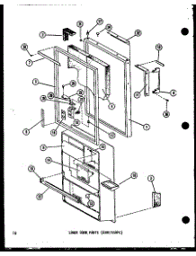 04 - Lower Door Parts (Esrf / Esrfc) parts for Amana Refrigerator ESRF14C-L / P7395309W L from AppliancePartsPros.com