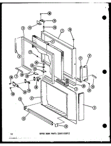 05 - Upper Door Parts (Esrf / Esrfc) parts for Amana Refrigerator ESRF16B-A / P6030368W A from AppliancePartsPros.com