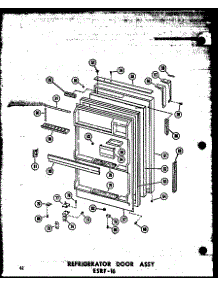 08 - Ref Door Assy Esrf-16 parts for Amana Refrigerator ESRF16C / P6030303W C from AppliancePartsPros.com