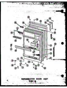 08 - Ref Door Assy Esrf-16 parts for Amana Refrigerator ESRF16-C / P3030303W C from AppliancePartsPros.com