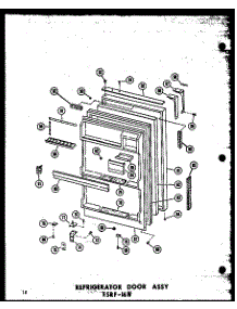 08 - Ref Door Assy Esrf-16W parts for Amana Refrigerator ESRF-16W / P6030305W from AppliancePartsPros.com