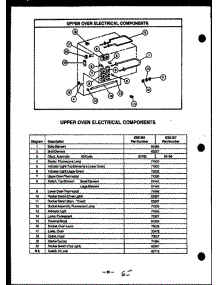 07 - Upper Oven Electrical Components parts for Amana Range ESS397 from AppliancePartsPros.com