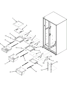 05 - Crisper Assembly parts for Maytag Refrigerator MCD2257HEW from AppliancePartsPros.com