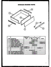 07 - Storage Drawer Parts parts for Amana Range EST387 from AppliancePartsPros.com
