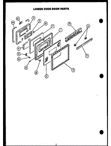 03 - Lower Oven Door Parts parts for Amana Range EST399 from AppliancePartsPros.com