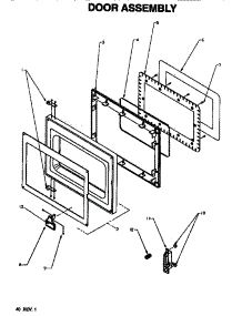 04 - Door Assy parts for Amana Microwave EST3A1 / P0580004102 from AppliancePartsPros.com