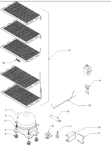 03 - Unit Compartment And System parts for Amana Freezer ESU12HW / P1179601W W from AppliancePartsPros.com