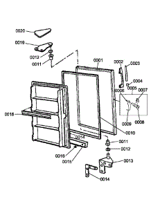 02 - Fz Door parts for Amana Freezer ESU12JW / P1179615W from AppliancePartsPros.com
