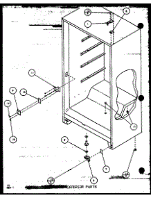 02 - Exterior Parts parts for Amana Freezer ESU15DW / P1113002W from AppliancePartsPros.com