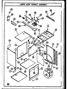 07 - Lower Oven Cabinet Assy parts for Amana Range EVP394 from AppliancePartsPros.com