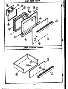 08 - Oven Door Parts parts for Amana Range EVP394 from AppliancePartsPros.com