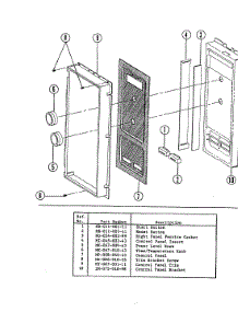 03 - Control parts for Hardwick Microwave EW224 from AppliancePartsPros.com