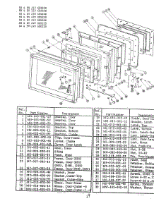 04 - Door parts for Hardwick Microwave EW225 from AppliancePartsPros.com