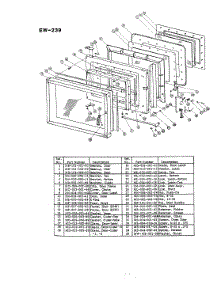 03 - Door Assembly parts for Hardwick Microwave EW239 from AppliancePartsPros.com
