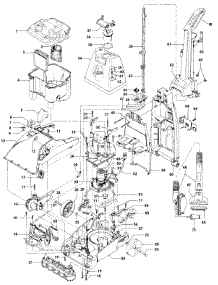 02 - Motor, Handle, Tank, Hood, Switch parts for Hoover Power Steamer F5837950 from AppliancePartsPros.com