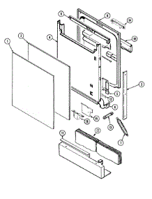 02 - Door parts for Maytag Dishwasher MDB2200AWZ from AppliancePartsPros.com