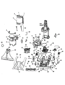 02 - Motor, Mainbody, Tank, Hood parts for Hoover Power Steamer F7431900 from AppliancePartsPros.com