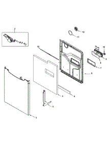 02 - Door parts for Maytag Dishwasher MDBTT60AWS from AppliancePartsPros.com