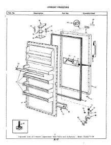 02 - Freezer Door parts for Magic Chef Freezer FA10AN-1M / 9Q56A from AppliancePartsPros.com