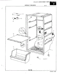 02 - Freezer Compartment parts for Magic Chef Freezer FA16AN-1M / 1Q57A from AppliancePartsPros.com