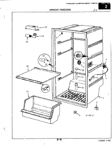 02 - Freezer Compartment parts for Magic Chef Freezer FA16AN-1M / 2Q57A from AppliancePartsPros.com