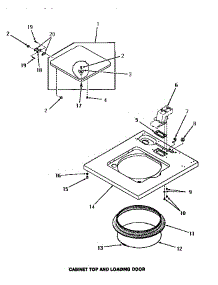 07 - Cabinet Top & Loading Door parts for Amana Washer FA2000 from AppliancePartsPros.com