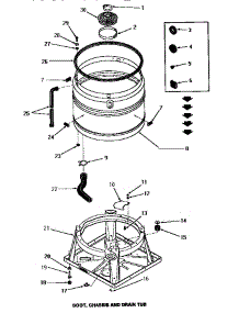 06 - Boot, Chassis & Drain Tub parts for Amana Washer FA2960 from AppliancePartsPros.com