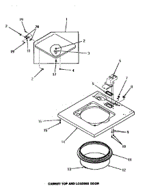 07 - Cabinet Top & Loading Door parts for Amana Washer FA2961 from AppliancePartsPros.com
