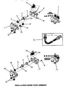 04 - 25832 & 25833 Mixing Valve Assemblies parts for Amana Washer FA3201 from AppliancePartsPros.com