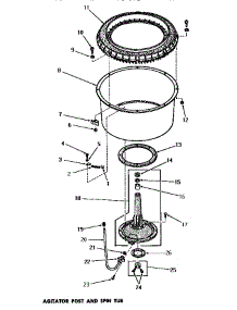06 - Agitator Post & Spin Tub parts for Amana Washer FA3201 from AppliancePartsPros.com