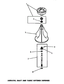 07 - Agitator, Shaft & Fabric Softener Disp parts for Amana Washer FA3201 from AppliancePartsPros.com