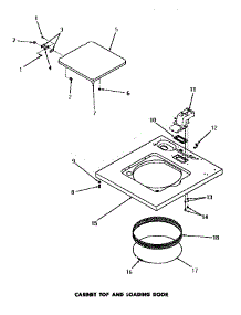 10 - Cabinet Top & Loading Door parts for Amana Washer FA3201 from AppliancePartsPros.com