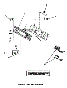 12 - Control Panel & Controls parts for Amana Washer FA3201 from AppliancePartsPros.com